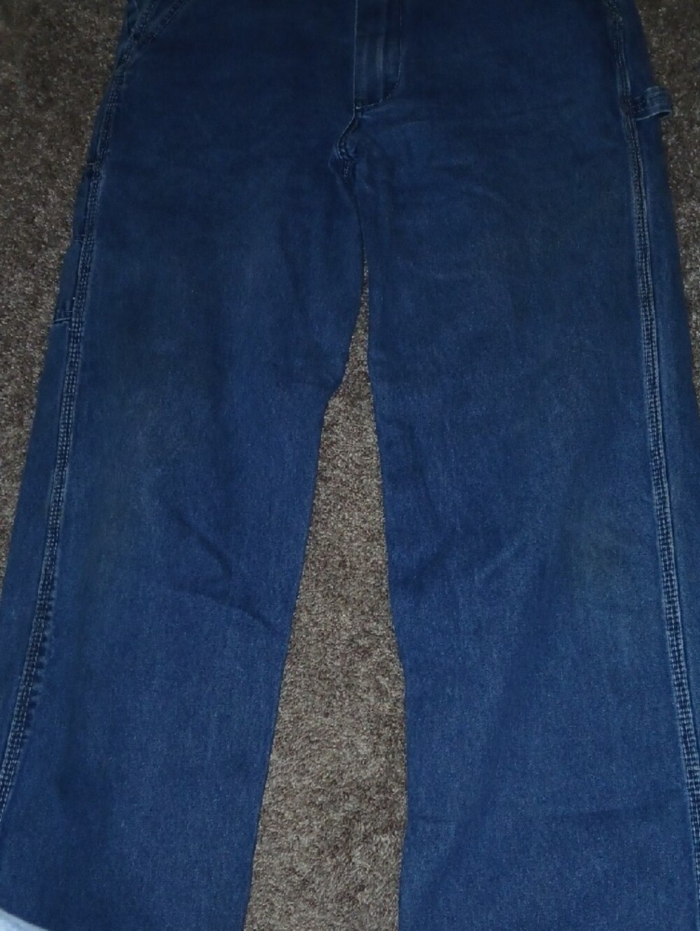 Men's Straight Denim Bib Overalls - Blue Size 32 X 30 - Picture 6 of 6